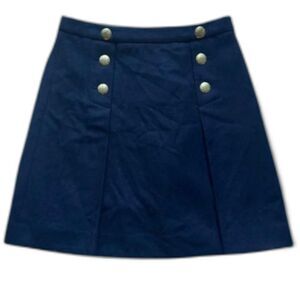 J.Crew “The Pencil Skirt” | Navy A-Line Button Detail | Size 4